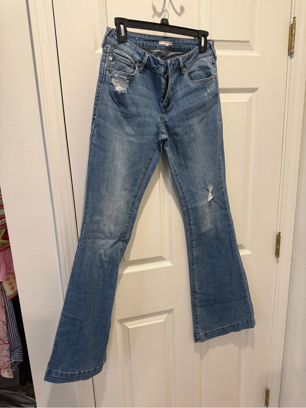 Dear John Light Blue Distressed Boot Cut Jeans